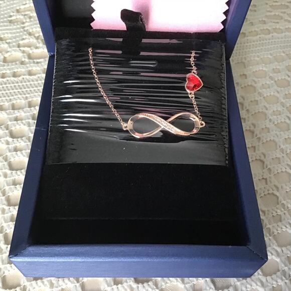 CDE Infinity Heart Birthstone Charm Link Bracelet for Women 925 Sterling Silver - Picture 1 of 7